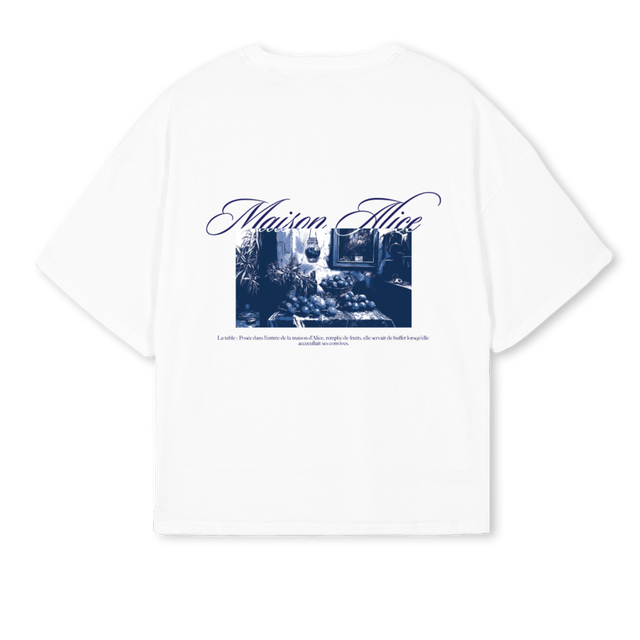 PUY White Oversized Boxy Tee.