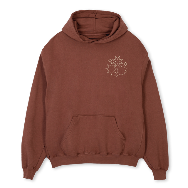 AGAABUBBLE Vintage Brown Oversized Hoodie.