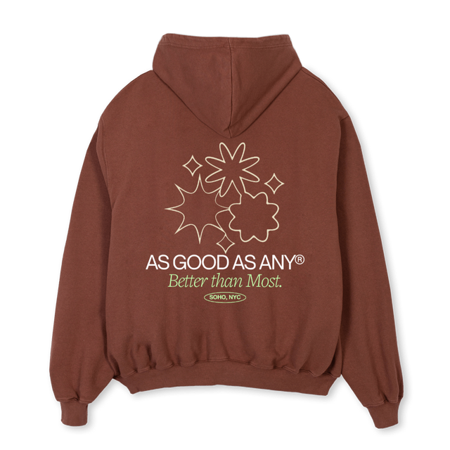 AGAABUBBLE Vintage Brown Oversized Hoodie.
