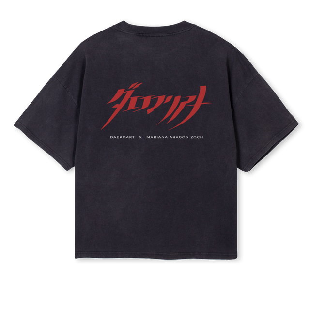 NEWDXMBLACK Vintage Black Oversized Boxy Tee.