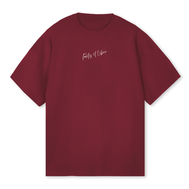 FORTIS ET LIBER BURG Burgundy Oversized Tee.