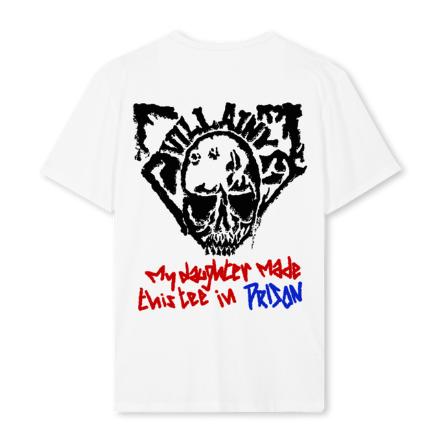 NEVERDIALNINEONEONE  White Regular Tee.