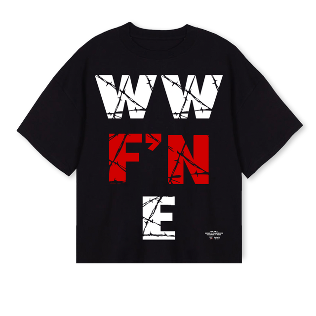 WW FN Black Oversized Boxy Tee.