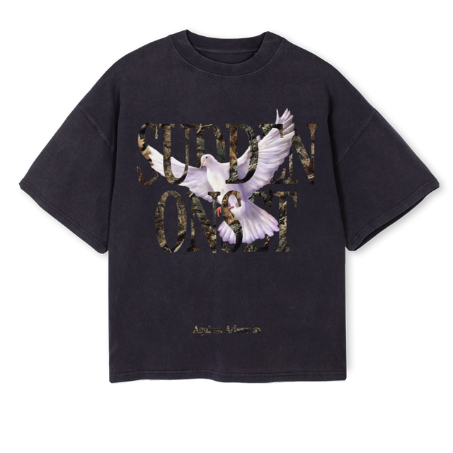 RTREEPEACE Vintage Black Oversized Boxy Tee.
