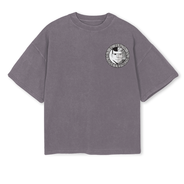 YCCDGRAU Pigment Grey Oversized Boxy Tee.