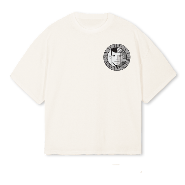 YCCDWEISS Vintage White Oversized Boxy Tee.
