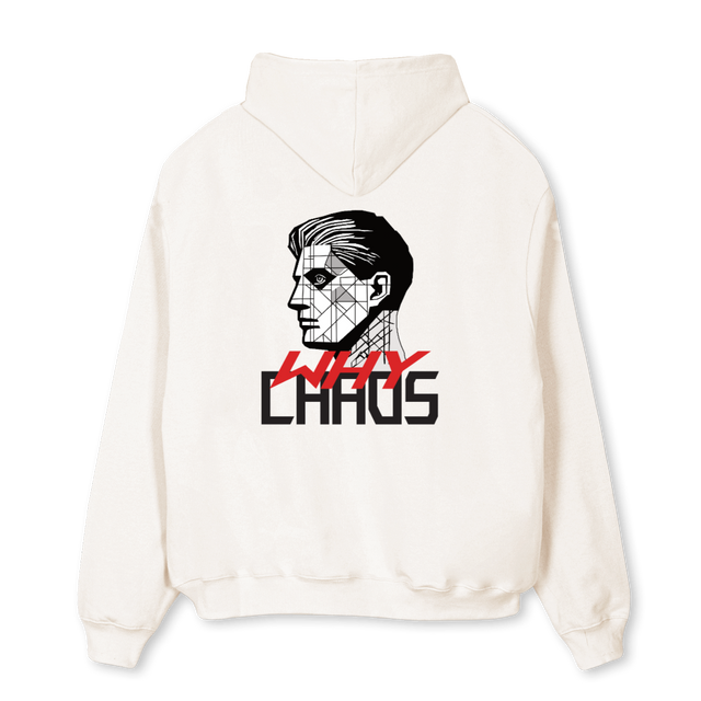 WHYCHAOSWEISS Vintage White Oversized Hoodie.