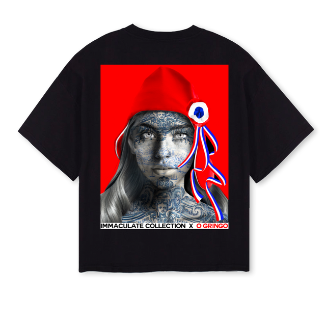 MARIANNEBLACK Black Oversized Boxy Tee.