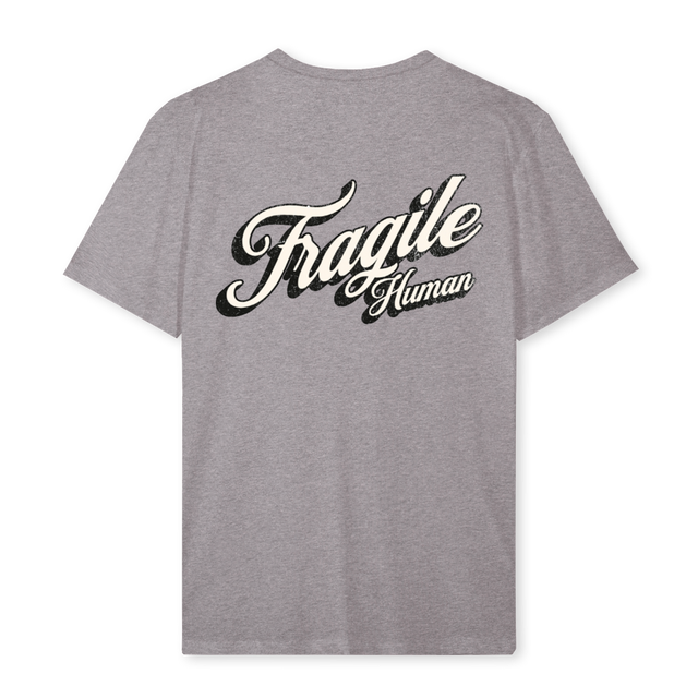 FRGL VNTG LOG Grey Marl Regular Tee.