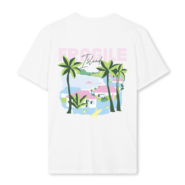 FRGL ISLND White Regular Tee.