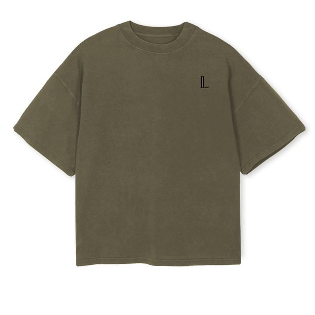 OLIV LUCEL Vintage Olive Oversized Boxy Tee.