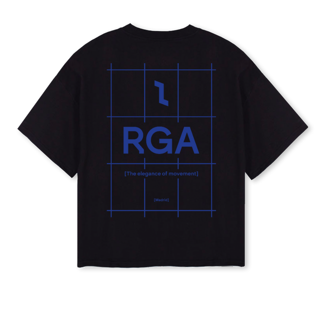 WARM UP NEGRA Black Oversized Boxy Tee.