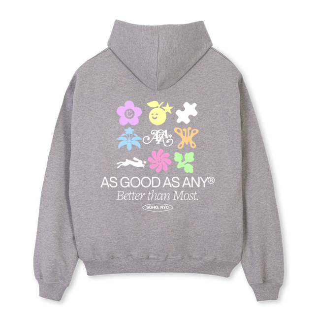 AGAACOLLECTORS Grey Marl Oversized Hoodie.