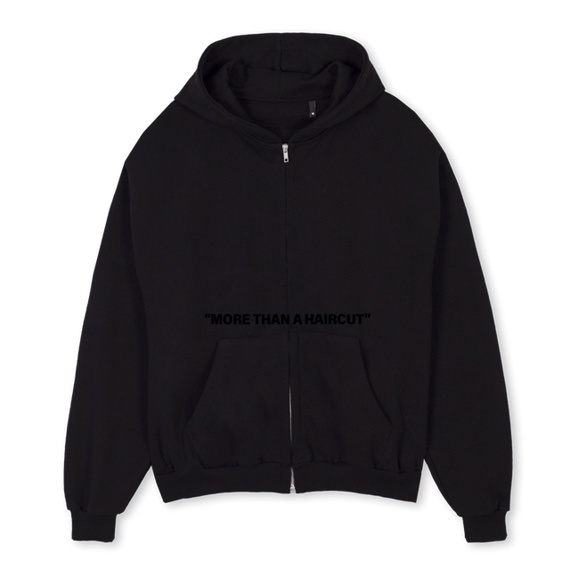 HZ Black Oversized Zipped Hoodie.
