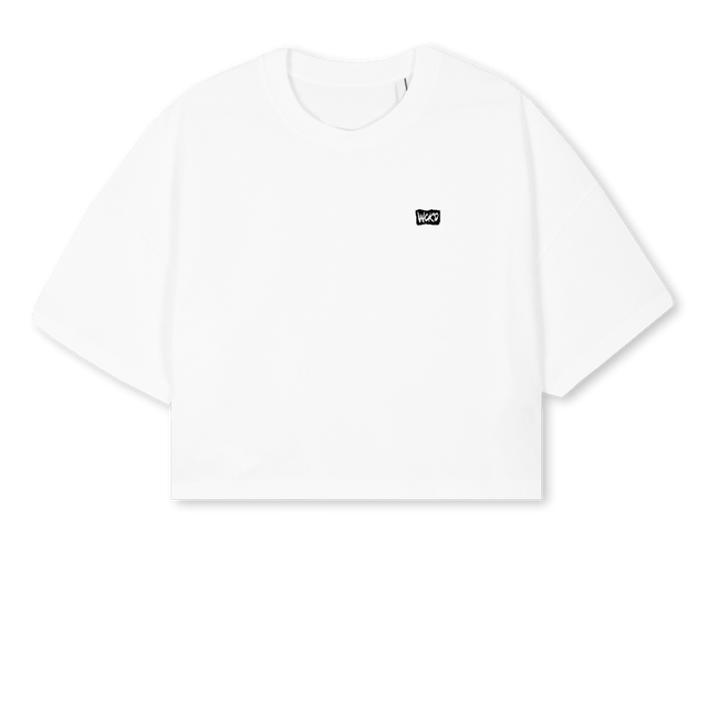 WCKD IL CTVA White Cropped Oversized Tee.