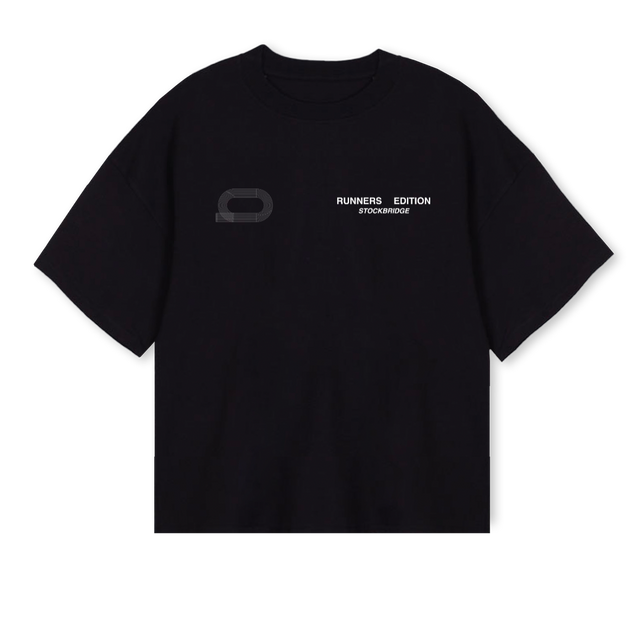 BLNK RUNNERS EDTI Black Oversized Boxy Tee.