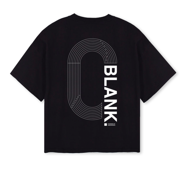 BLNK RUNNERS EDTI Black Oversized Boxy Tee.