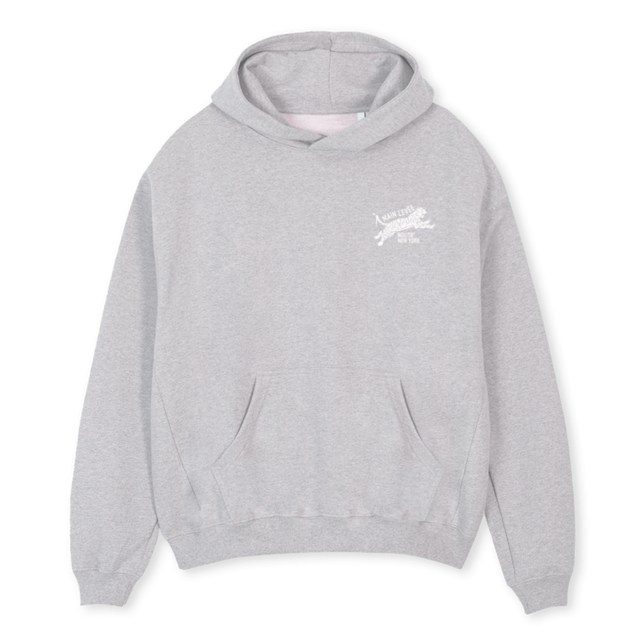 AMLCHINATOWNTIGER_LG Light Grey Marl Oversized Hoodie.