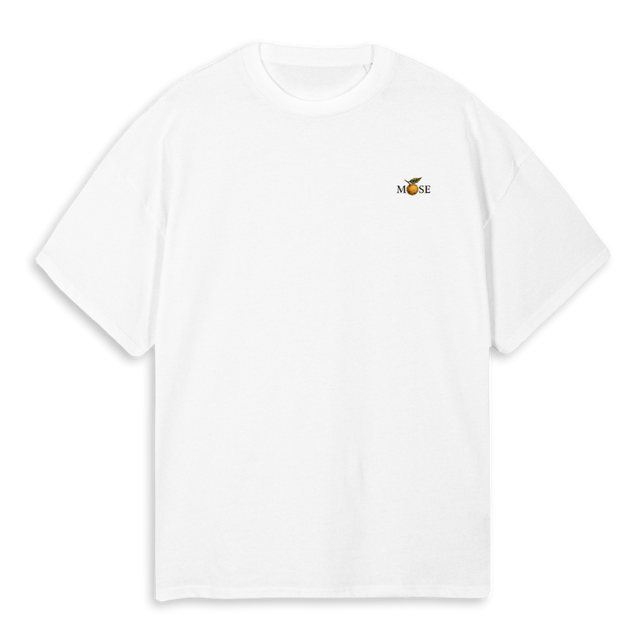 MOSE ORANJE White Oversized Tee.