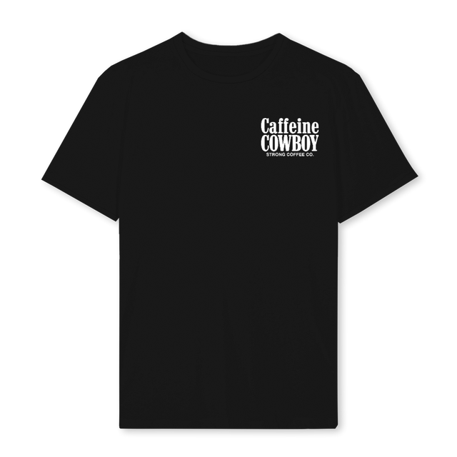 CAFFEINECOW Black Regular Tee.