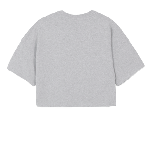 VLCROPFINAL_LG Light Grey Marl Cropped Oversized Tee.