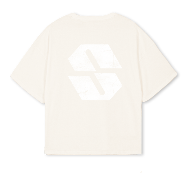SSVINTAGE Vintage White Oversized Boxy Tee.