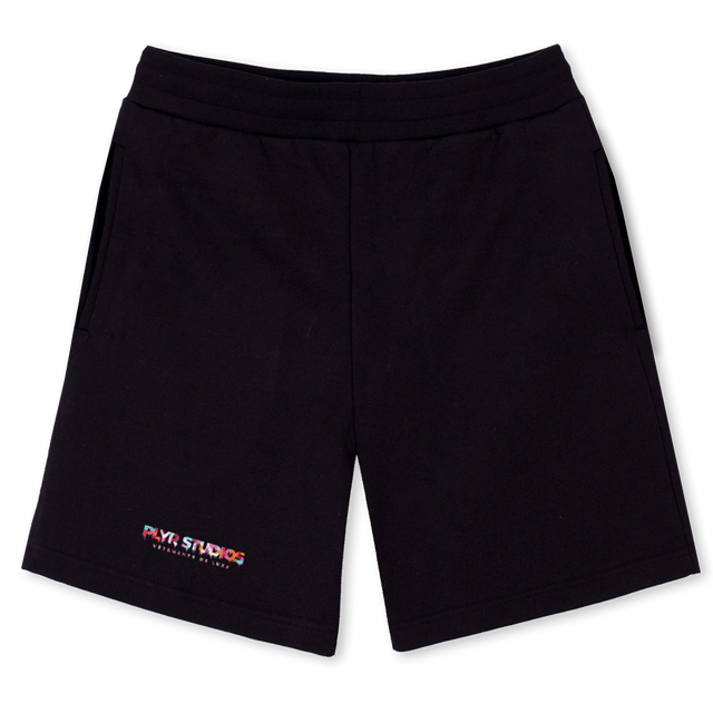 VDL SHORTSCOLORBLACK Black Relaxed Sweatshorts.