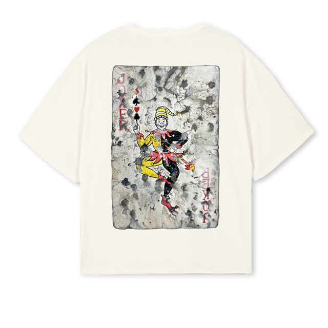 BUYA DAVOR Cream Oversized Boxy Tee.