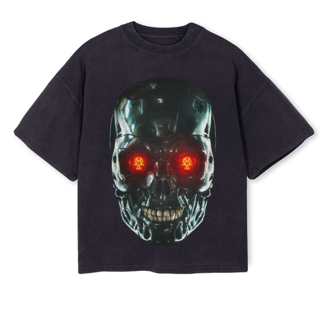 BUYA MOVNT Vintage Black Oversized Boxy Tee.