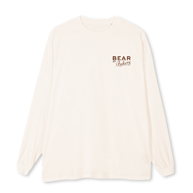 LONG SLEE  Vintage White Oversized LS Tee.