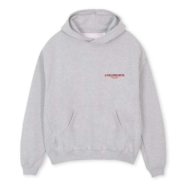 HARMAAPUNAVENE Light Grey Marl Oversized Hoodie.