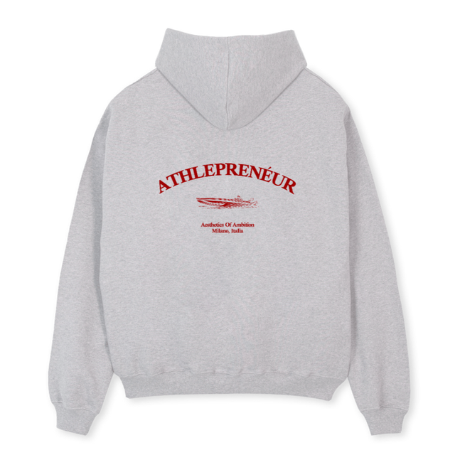 HARMAAPUNAVENE Light Grey Marl Oversized Hoodie.
