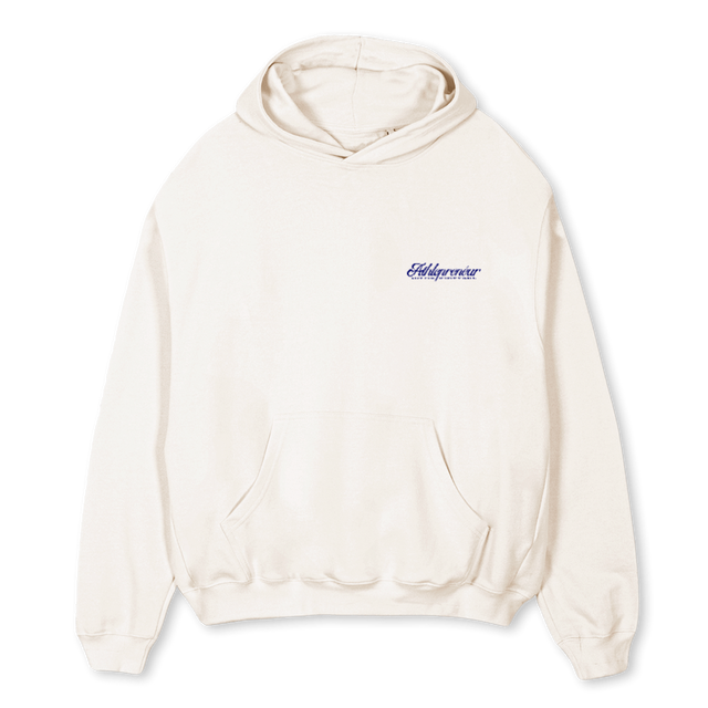 VALKONAVY Vintage White Oversized Hoodie.