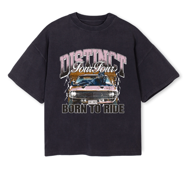 RIDE Vintage Black Oversized Boxy Tee.