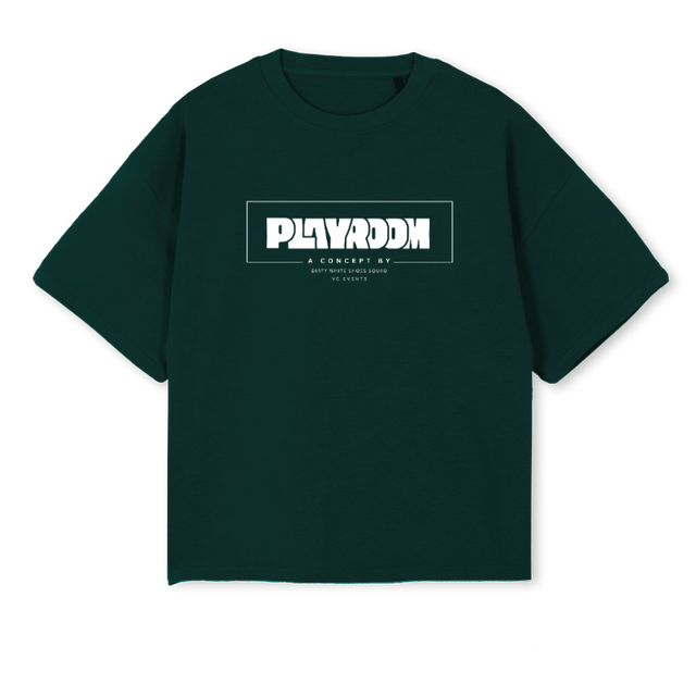 PLAYROOMBOXYWG Wild Green Oversized Boxy Tee.