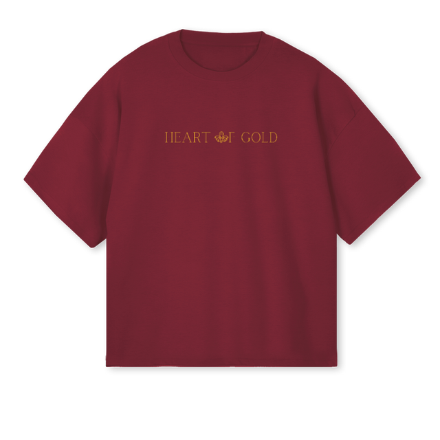 BOXYHOGBURGUNDY Burgundy Oversized Boxy Tee.