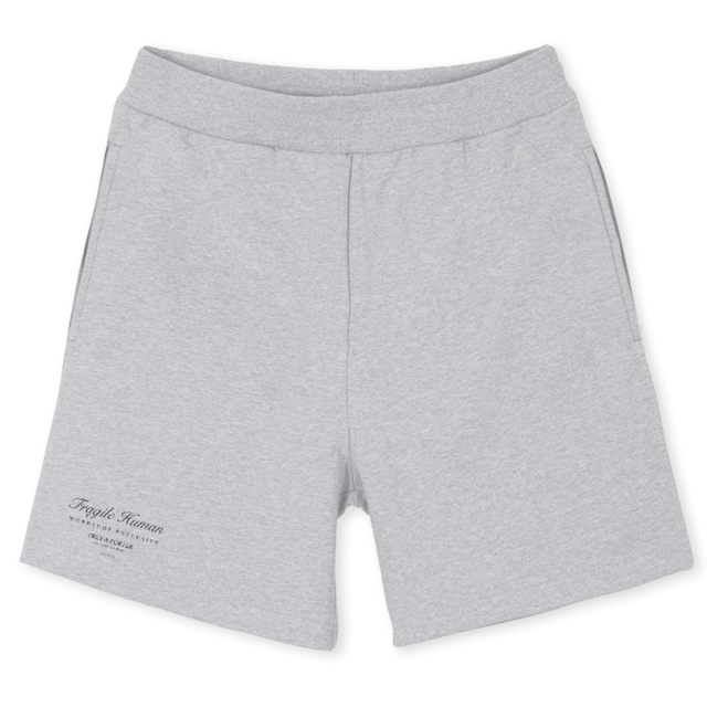 FRGL SH PRP Light Grey Marl Relaxed Sweatshorts.