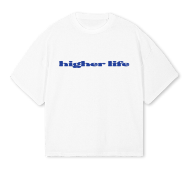 HLSAMPLE  White Oversized Boxy Tee.