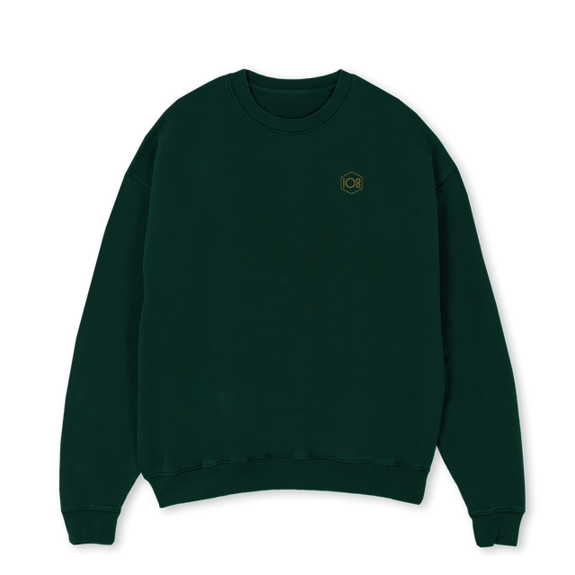GREEENSTOOSIEM Wild Green Oversized Crewneck Sweater.