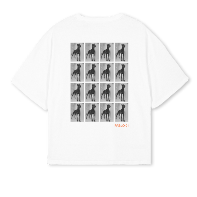 PABLO White Oversized Boxy Tee.