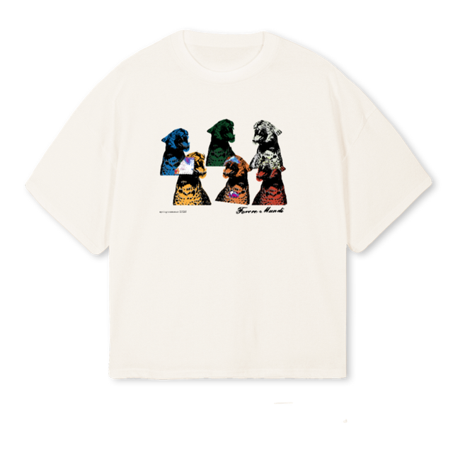 JAGUAR Vintage White Oversized Boxy Tee.