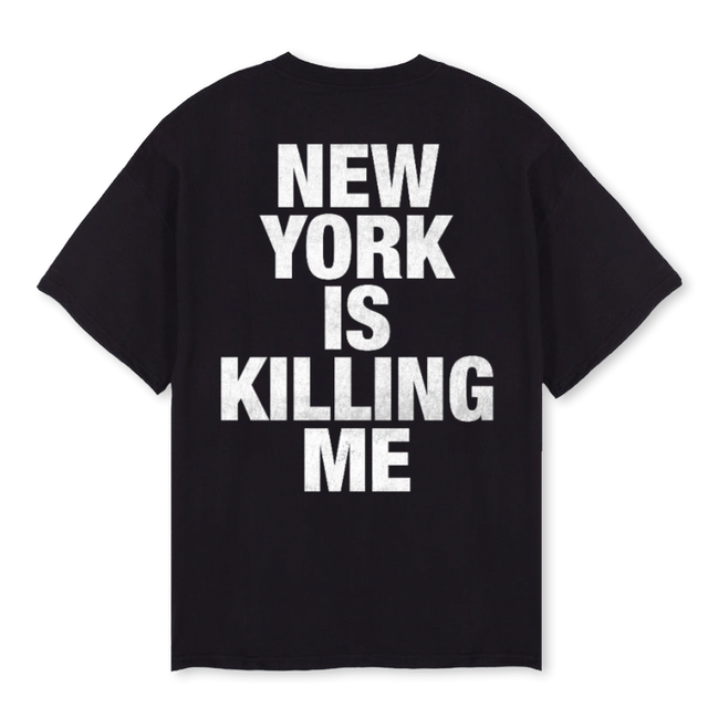 PGSUSNEWYORKOVERSIZE Black Oversized Tee.