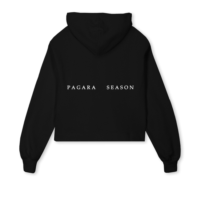 VELUFIGHT Black Cropped Hoodie.