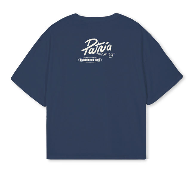 BLUEMIGHTY Navy Blue Oversized Boxy Tee.