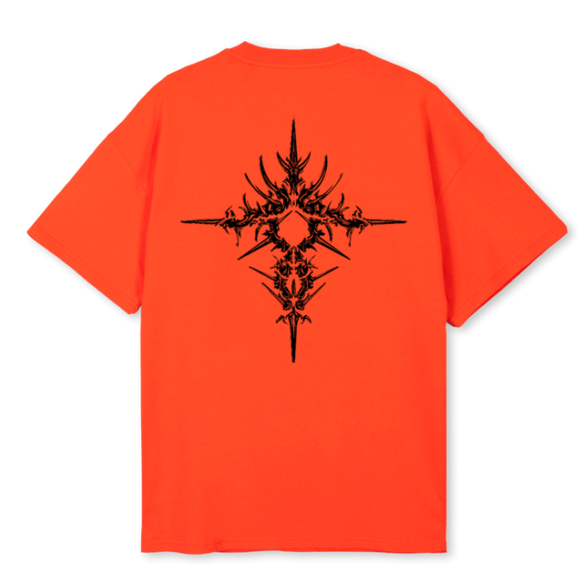 BOERYKINGSDAY Hot Orange Oversized Tee.