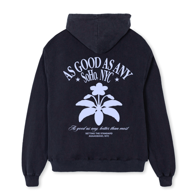 AGAALOTUS Vintage Black Oversized Hoodie.