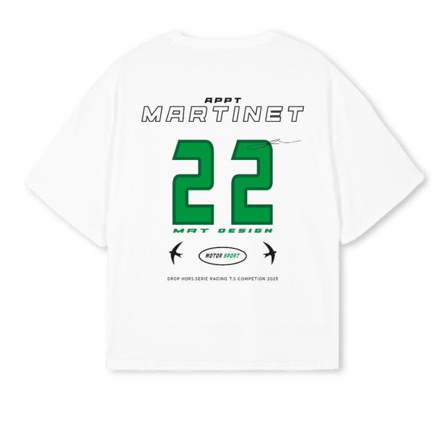 TSRAC White Oversized Boxy Tee.