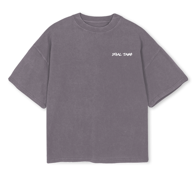 ALONE TOGETHER GRAY Pigment Grey Oversized Boxy Tee.