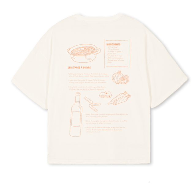BOURGUIGNON Vintage White Oversized Boxy Tee.