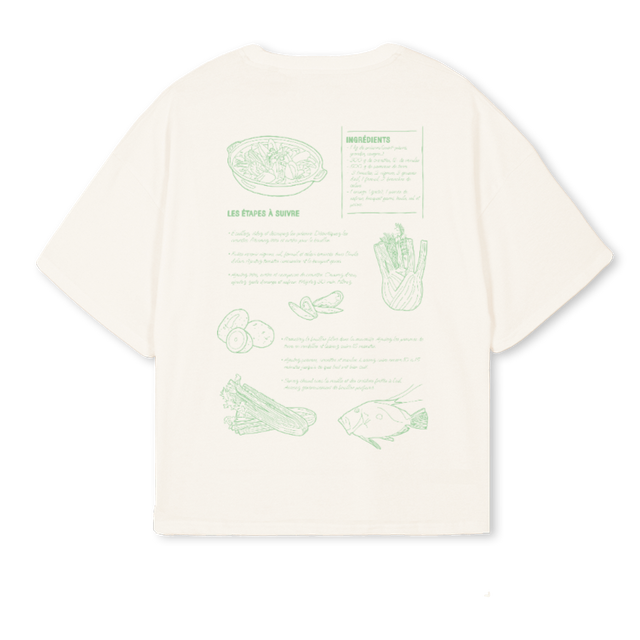 BOUILLABAISSE Vintage White Oversized Boxy Tee.